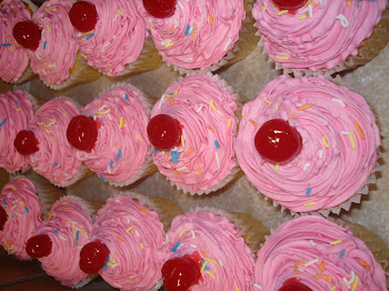 Pink Cherry Cupcakes
