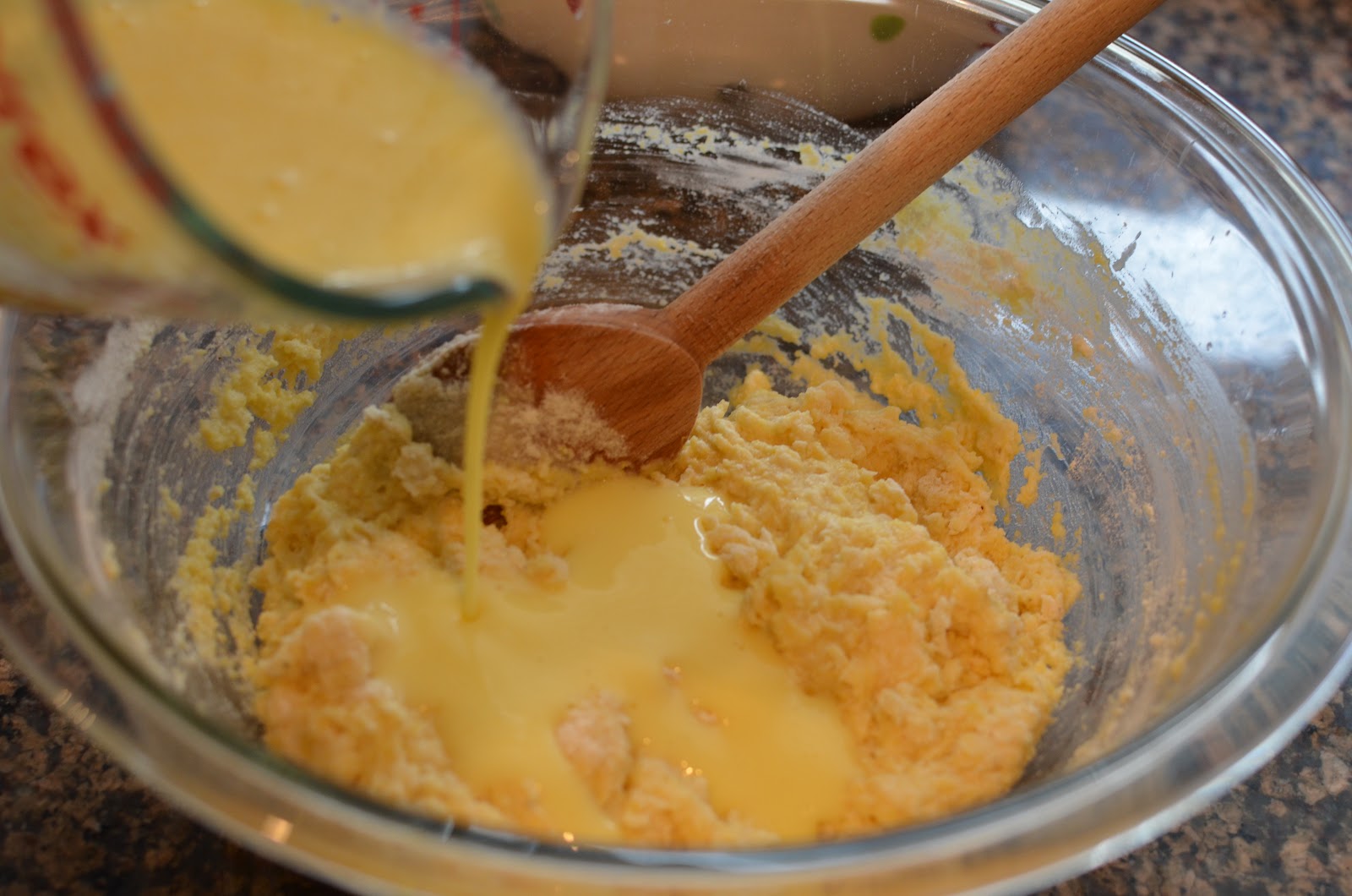 Playing with Flour Cornmeal griddle cakes (pancakes)