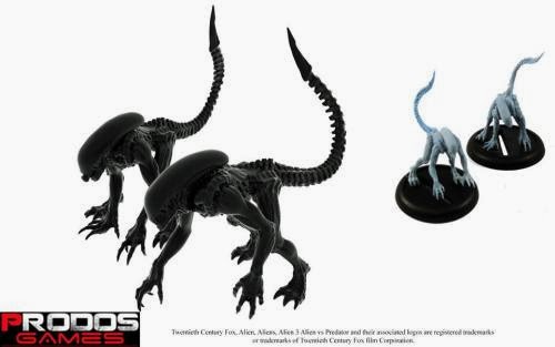 5 Alien Stalkers Miniaturen Prodos Games Alien vs Predator Tabletop Brettspiel 