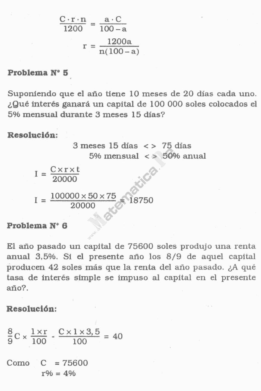 EJERCICIOS RESUELTOS DE MATEMATICA FINANCIERA ejercicios resueltos de matematica financiera:
