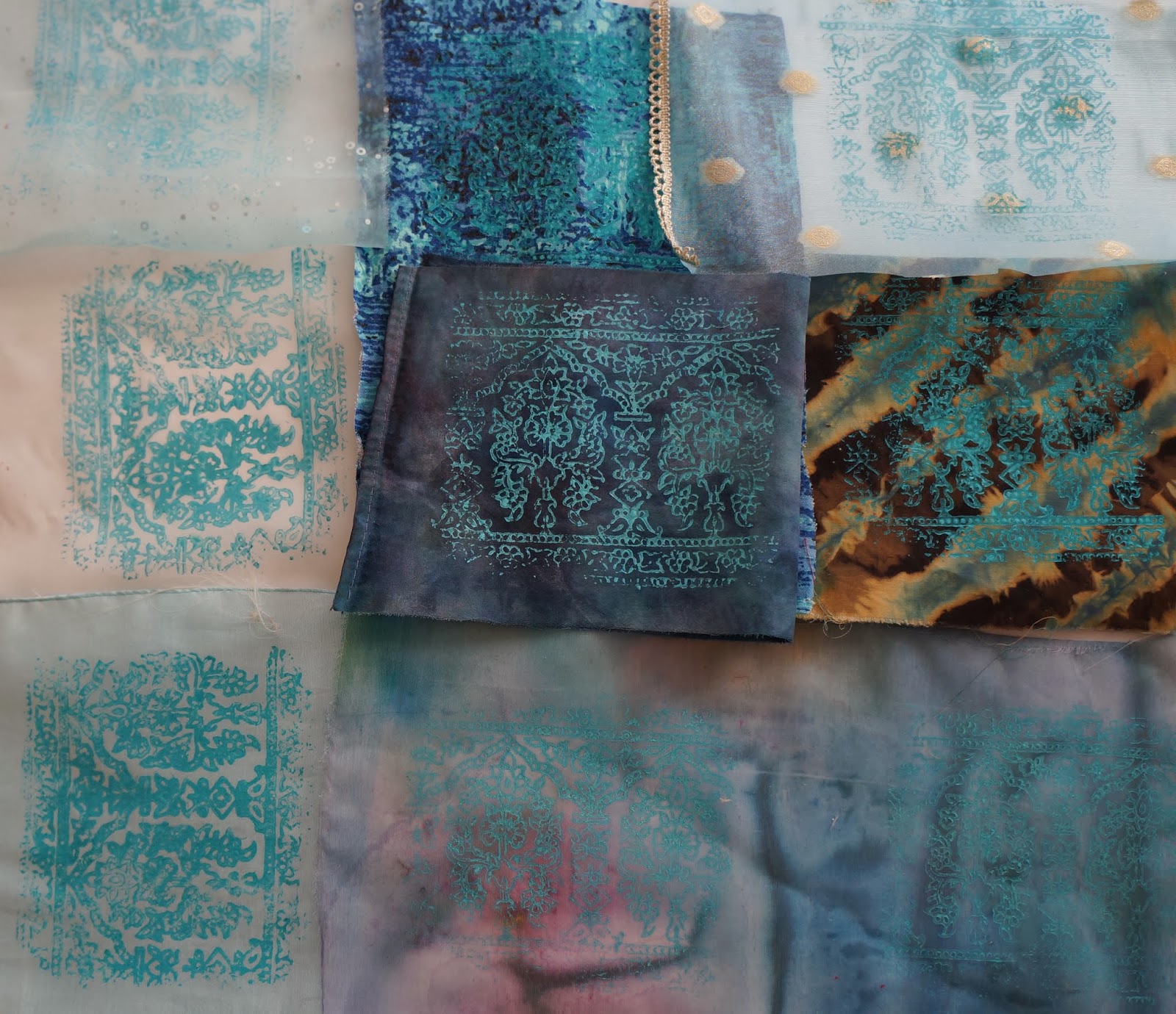 Ginger Wilson Stamping on fabric