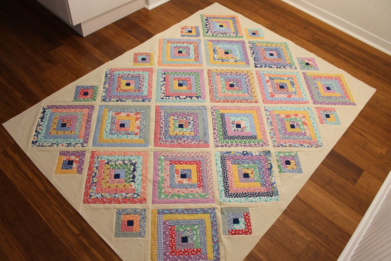 Quilting is more fun than Housework... Log Cabin Quilt Top Finished!