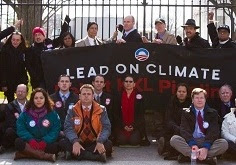Keystone XL protest at the White House, February 13.