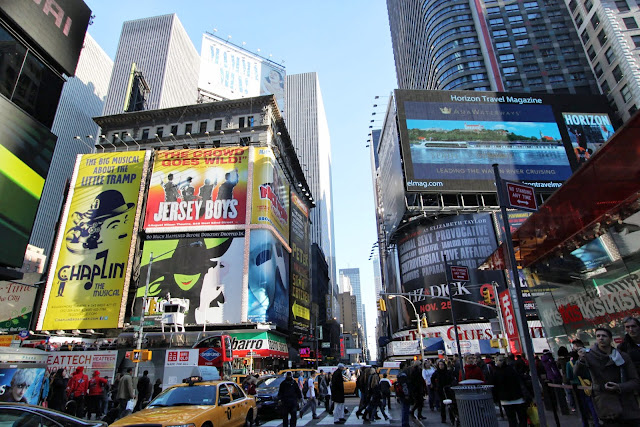 It's crowded and packed with people in Times Square in New York, USA It's crowded and packed with people in Times Square in New York, USA