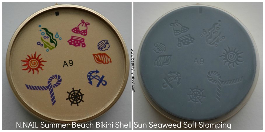 summer and sea themed plastic stamping plate A9