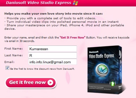 வீடியோக்களை எடிட் செய்ய Daniusoft Video Studio Express மென்பொருள் இலவசமாக லைசன்ஸ் கீயுடன் Use+-+1