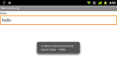 Save and Restore Instance State