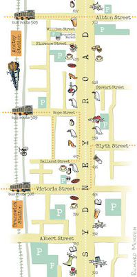 Sydney Road map art