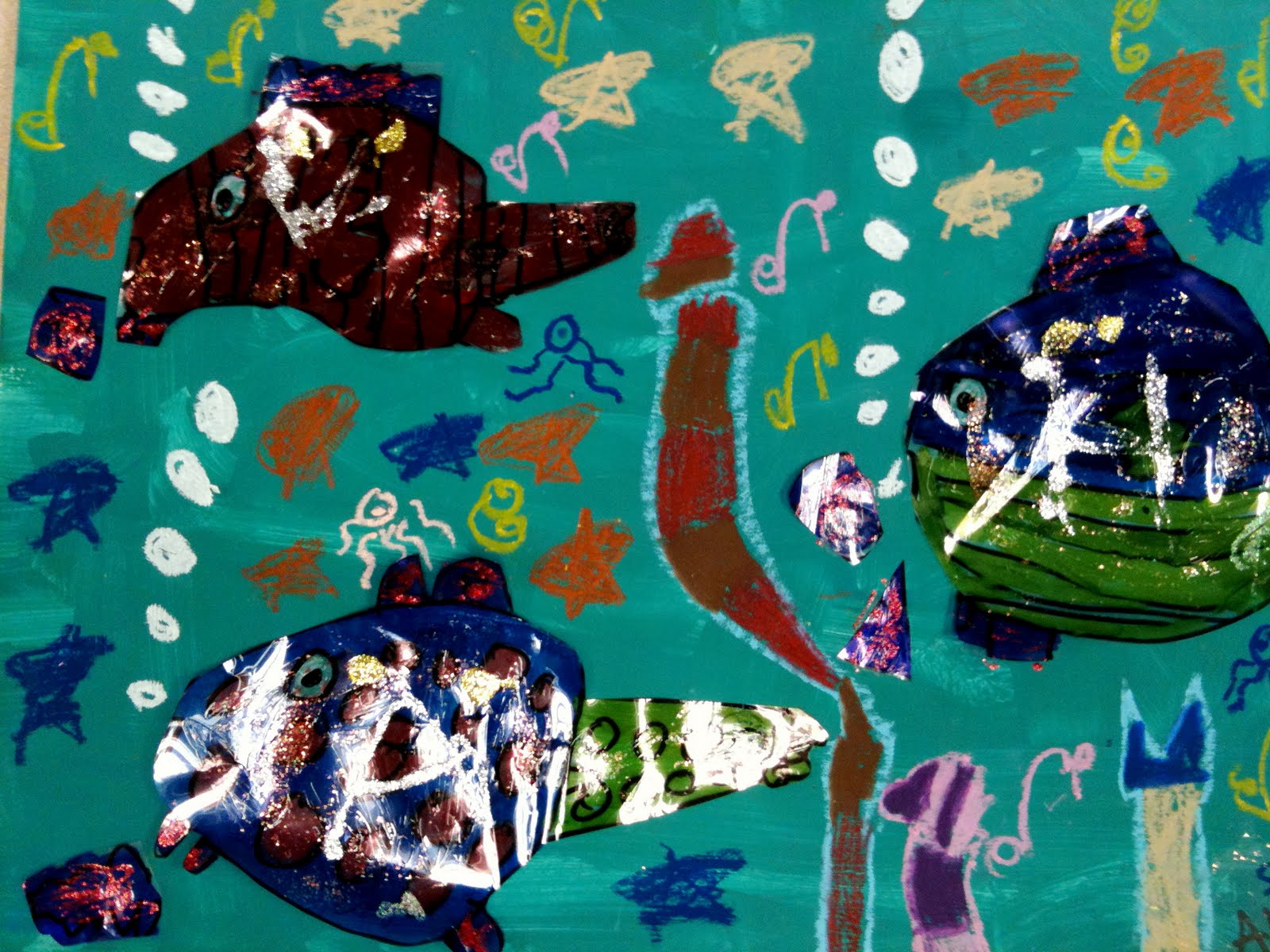 Creating Art: "Under the Sea" Recycled Art/Mixed Media