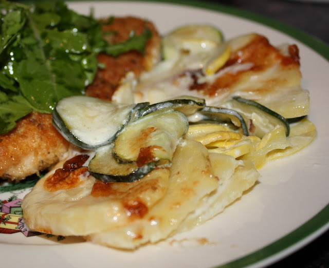 Zucchini, Squash & Potato Gratin