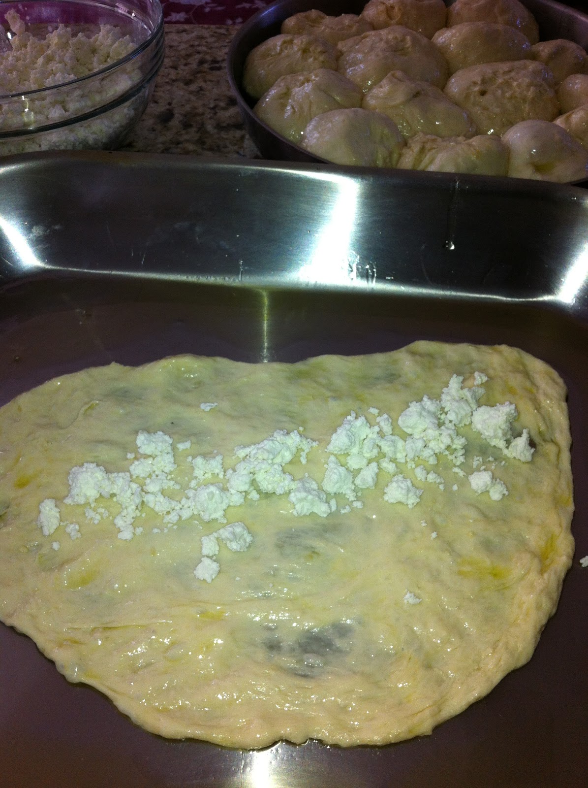 Adventures in Cookery Bulgarian Feta Cheese Bread ( Tutmanik/Mesenitza )