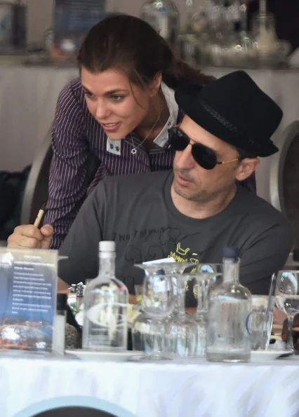 Charlotte Casiraghi and Gad Elmaleh attend the jumping competition