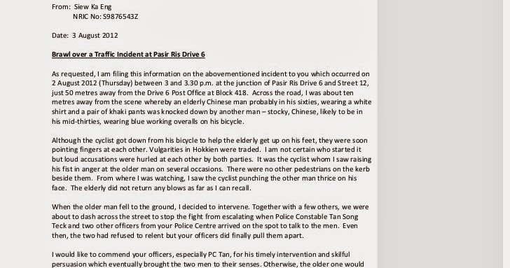 Car accident witness statement example image