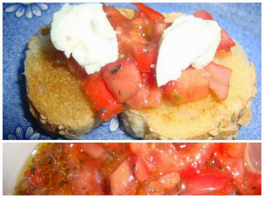 Bruschetta De Tomate Y Queso De Cabra
