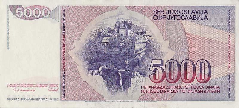 1993 Dinara Hyperinflation 500,000 World Currency P-119 YUGOSLAVIA 500000 