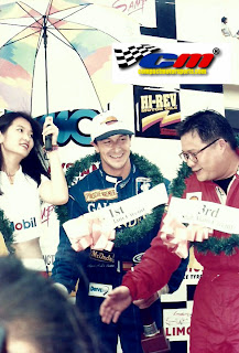 Andre Couto podium at Batu Tiga Shah Alam Circuit, Malaysia 1996.