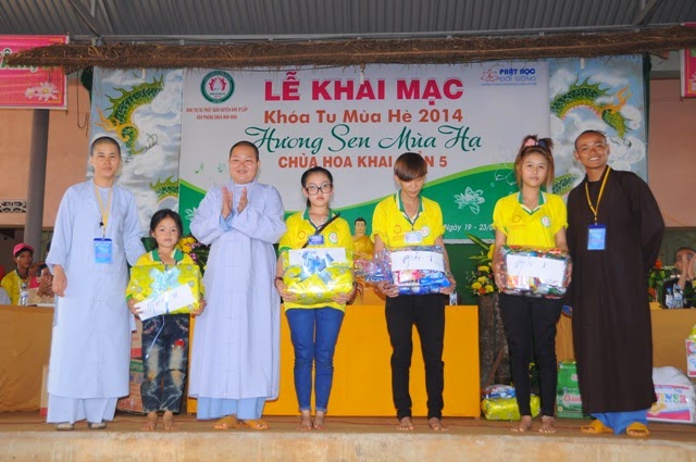 Bế mạc,khóa tu,mùa hè, chùa Hoa Khai, năm 2014