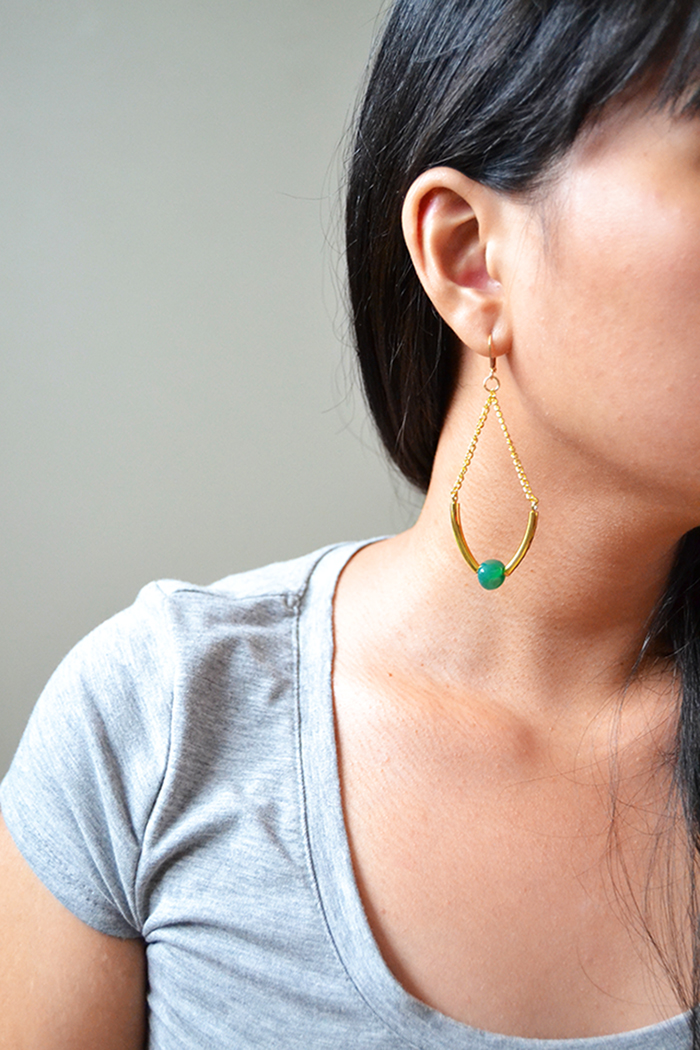 Trapeze Earrings at Live Craft Love Minted Strawberry