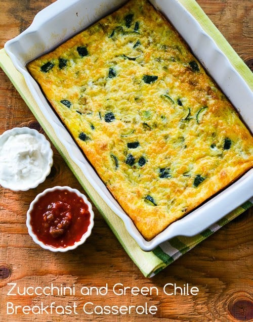 Zucchini and Green Chile Breakfast Casserole Recipe (LowCarb, Gluten