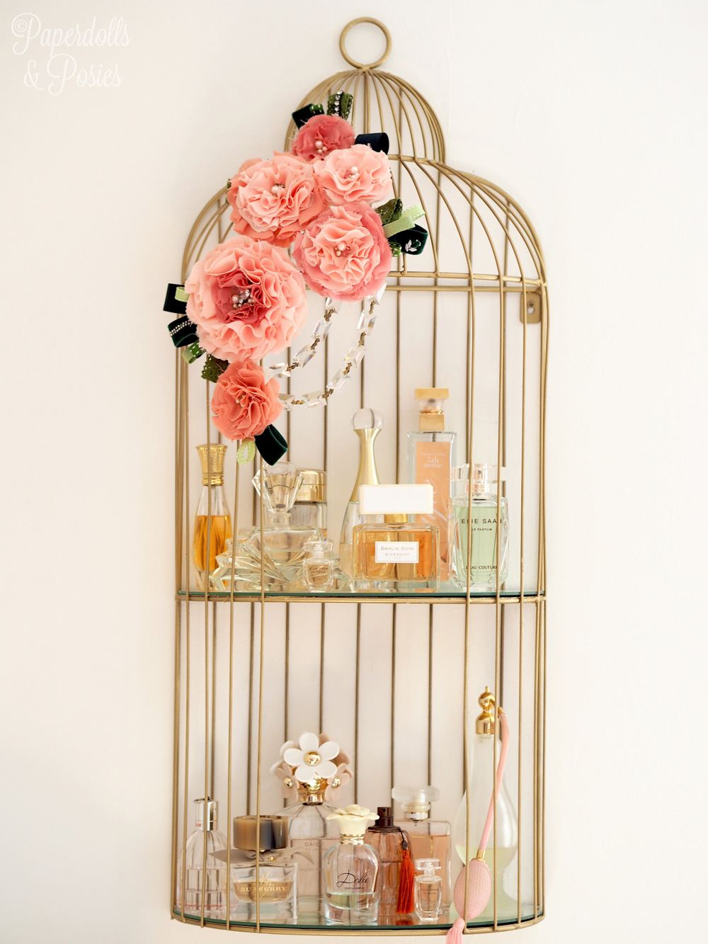 Paperdolls & Posies The making of a Perfume shelf....