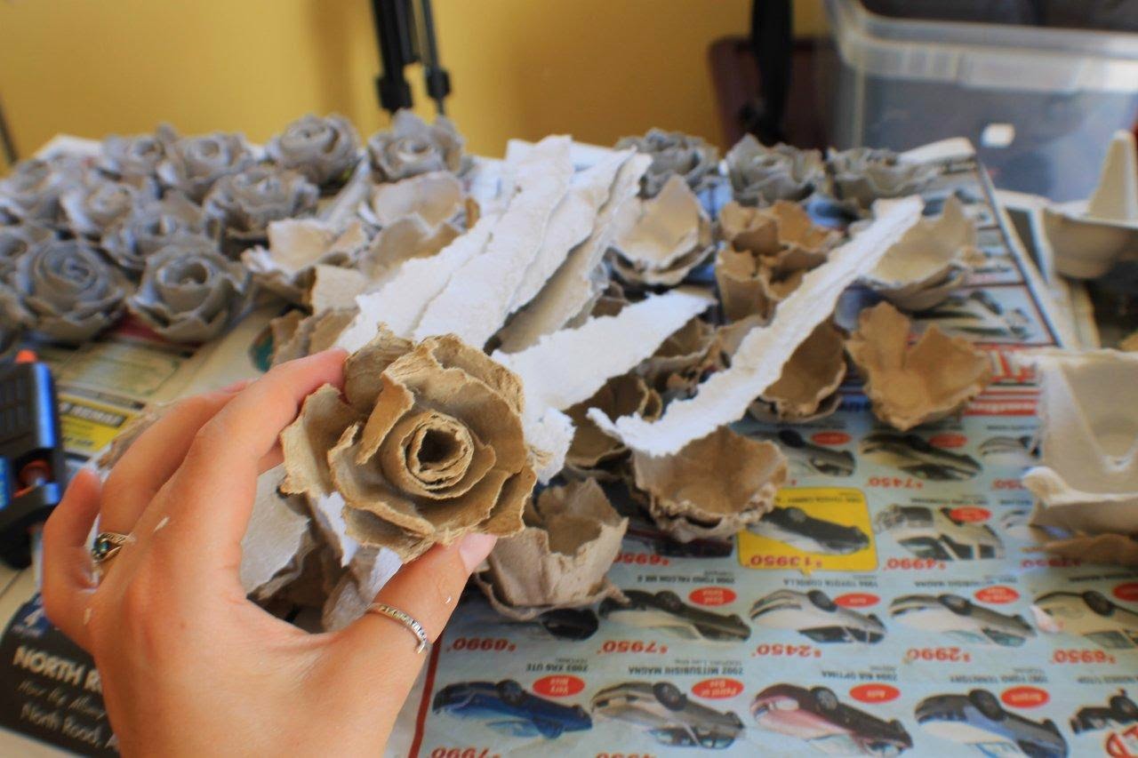 Godzgear Blog Egg Carton Roses and a DIY Lamp Shade!