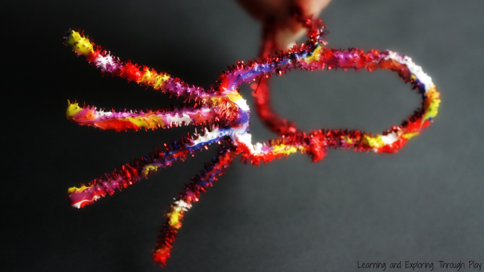 Learning and Exploring Through Play Pipe Cleaner Firework Craft