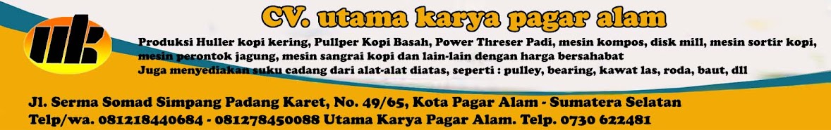 Produksi huller kopi pagar alam