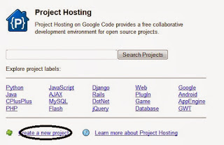 Create a Hosting Spot on Google Code
