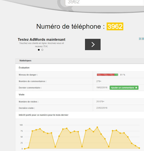 arnaque surtaxé la seule solution de se sortir de ces liste du moins pour ce numéro c'est d'envoyer un sms avec STOP au 07 85 81 29 23 telephone 3962