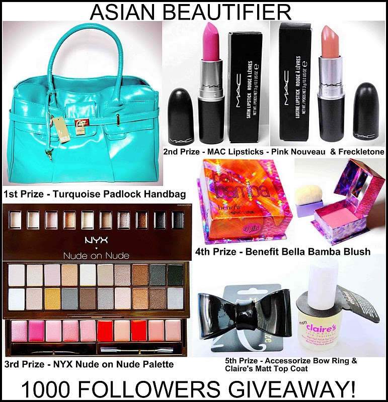 ASIAN BEAUTIFIER 1000 Followers Giveaway!