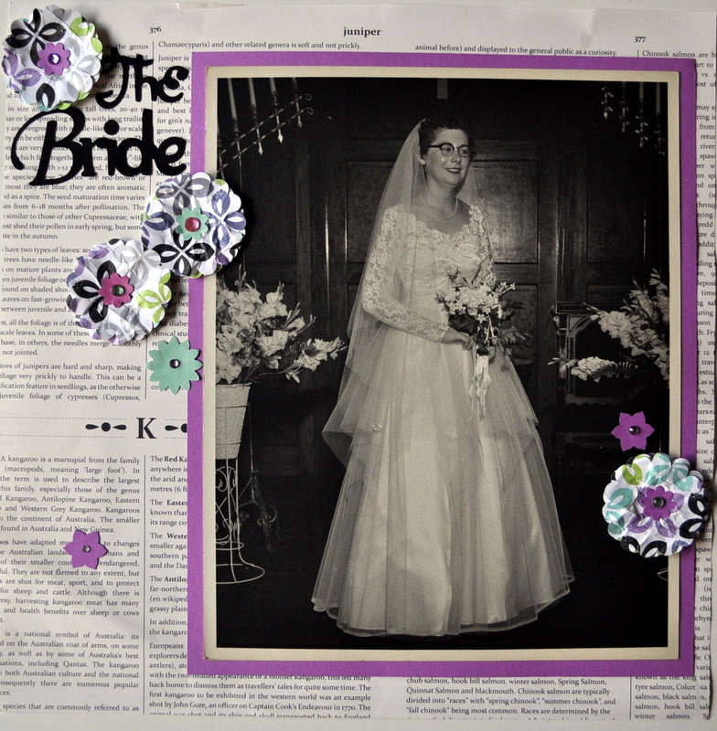 Random Memories Vintage Wedding Double Scrapbook Layout