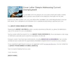 Example Of A Cover Letter Blog Sample Cover Letter Addressing Current Unemployment
