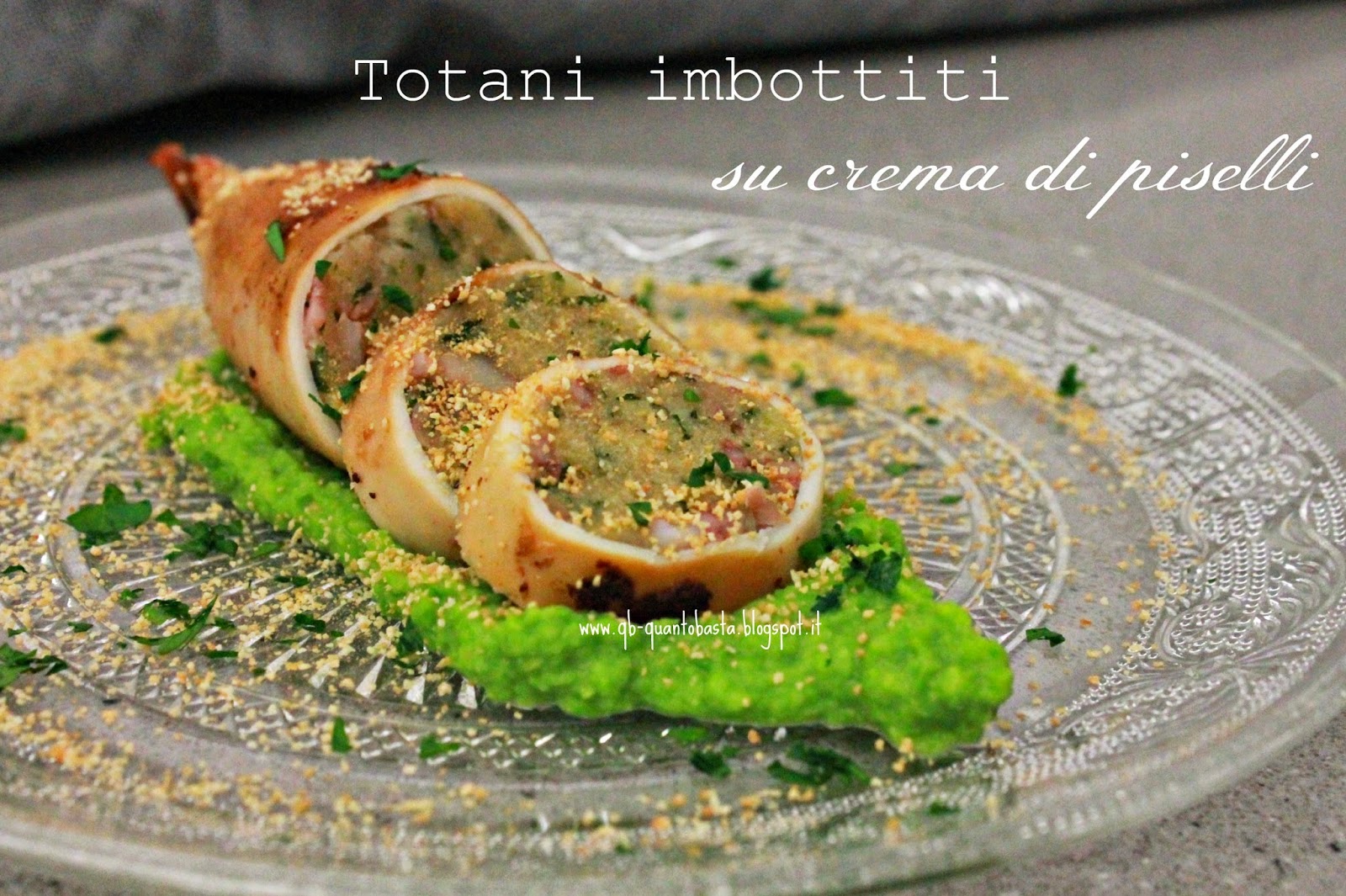 Merry Christmas!!!.. Totani imbottiti su crema di piselli..