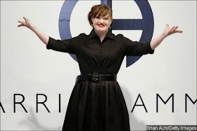 Jamie Brewer - model with Down Syndrome - walking the catwalk at New York Fashion Week
