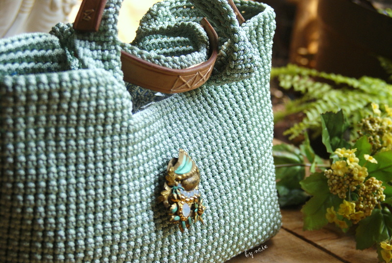 Crochet Blue Rope Bag