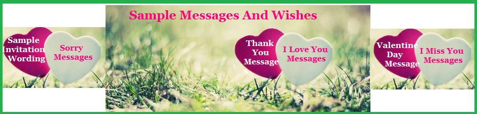 Sample Messages and Wishes