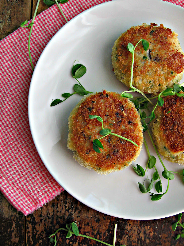 sweetsugarbean Into the Wild Wild Mushroom & Asiago Risotto Cakes