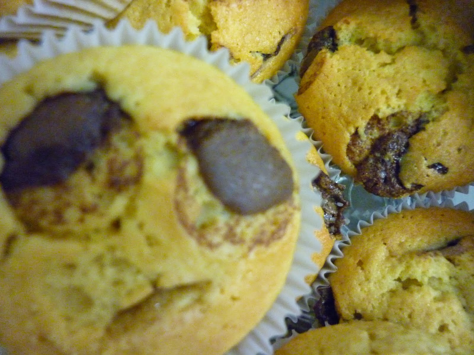 Cupcakes com pepitas de chocolate