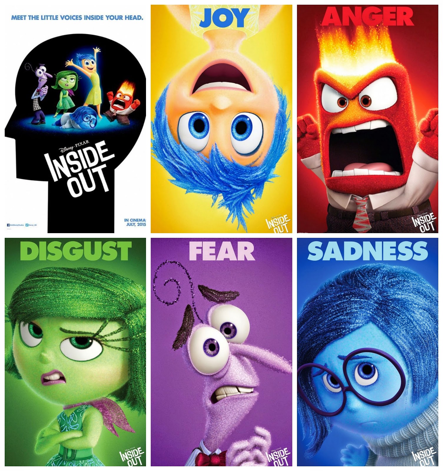Character Posters of Disney/Pixar's 'Inside Out' (2015) - Releasing on