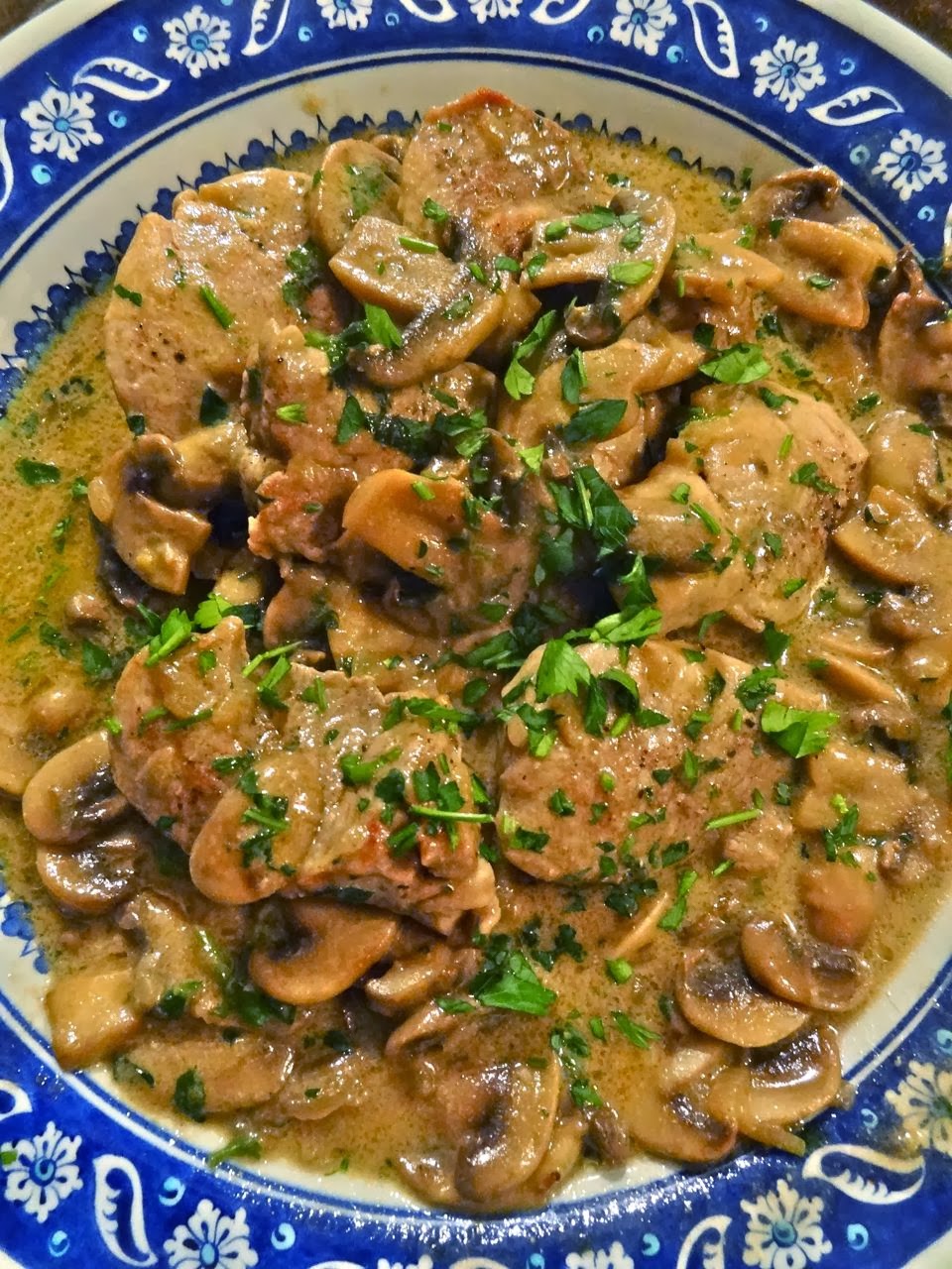 Scrumpdillyicious Pork Medallions in Mushroom Marsala Cream Sauce