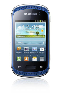 Samsung Galaxy Music Biru depan Samsung Galaxy Music Biru depan