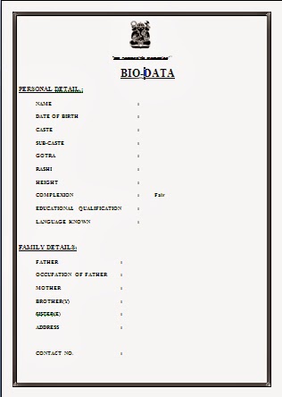 simple bio data pdf