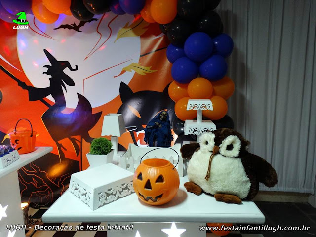 Halloween - Decoração provençal simples - Detalhes imagem 01 Decoração tema Halloween em mesa provençal para festa infantil