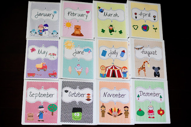 monthly themed binder covers