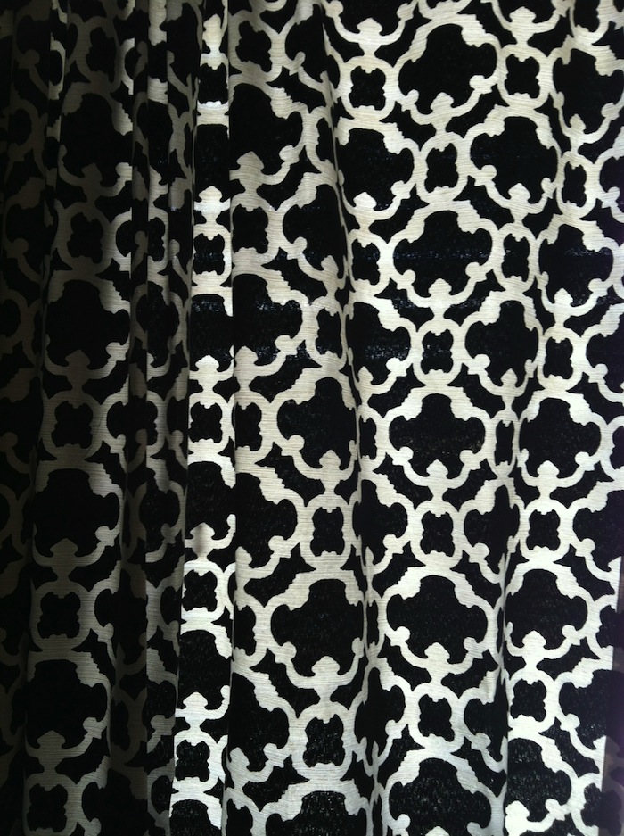 Black Pattern Curtain Black and white curtains