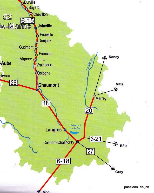 CARTE FERROVIAIRE HAUTE-MARNE