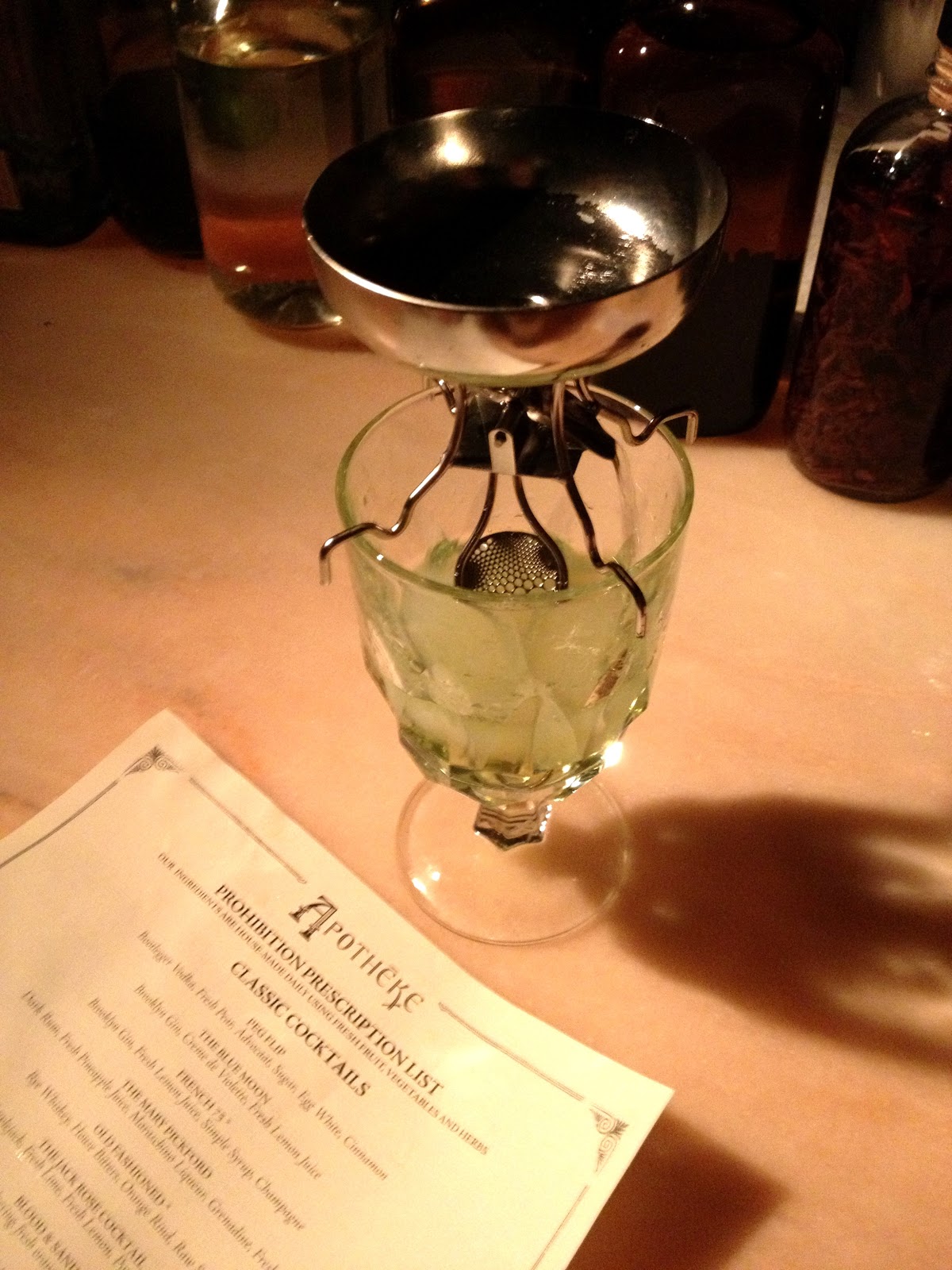 Apotheke Food Menu