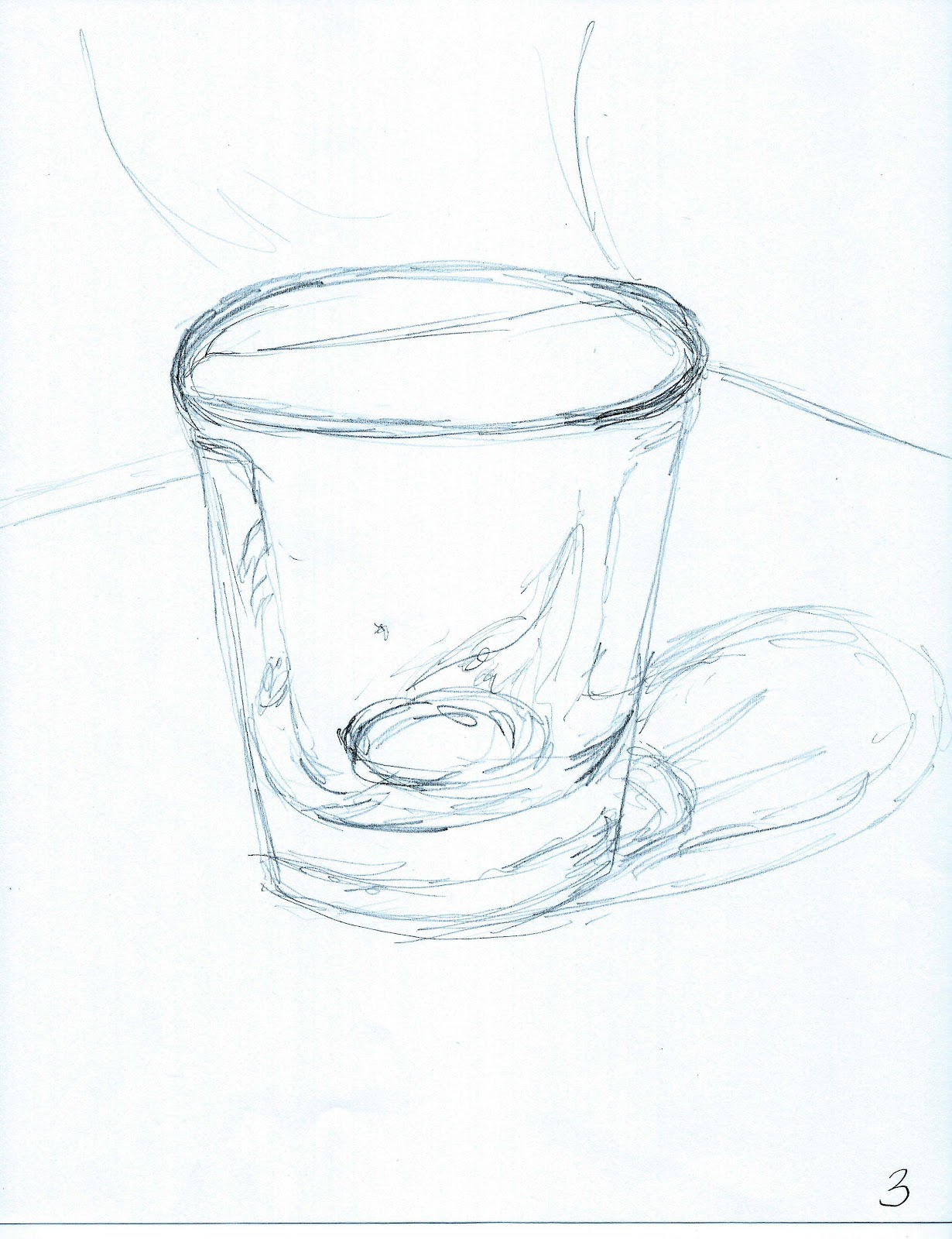 Exploration Into Color Rendering Shot Glass Drawings
