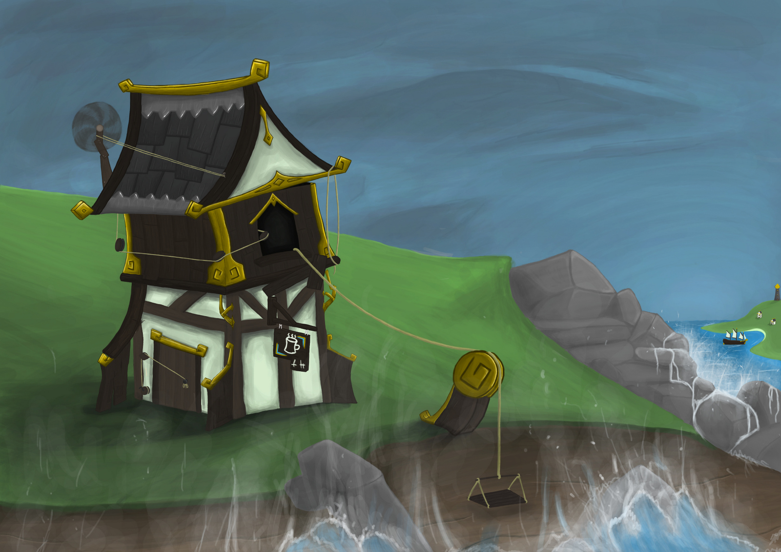 College creations "Tipsy house" Summer project