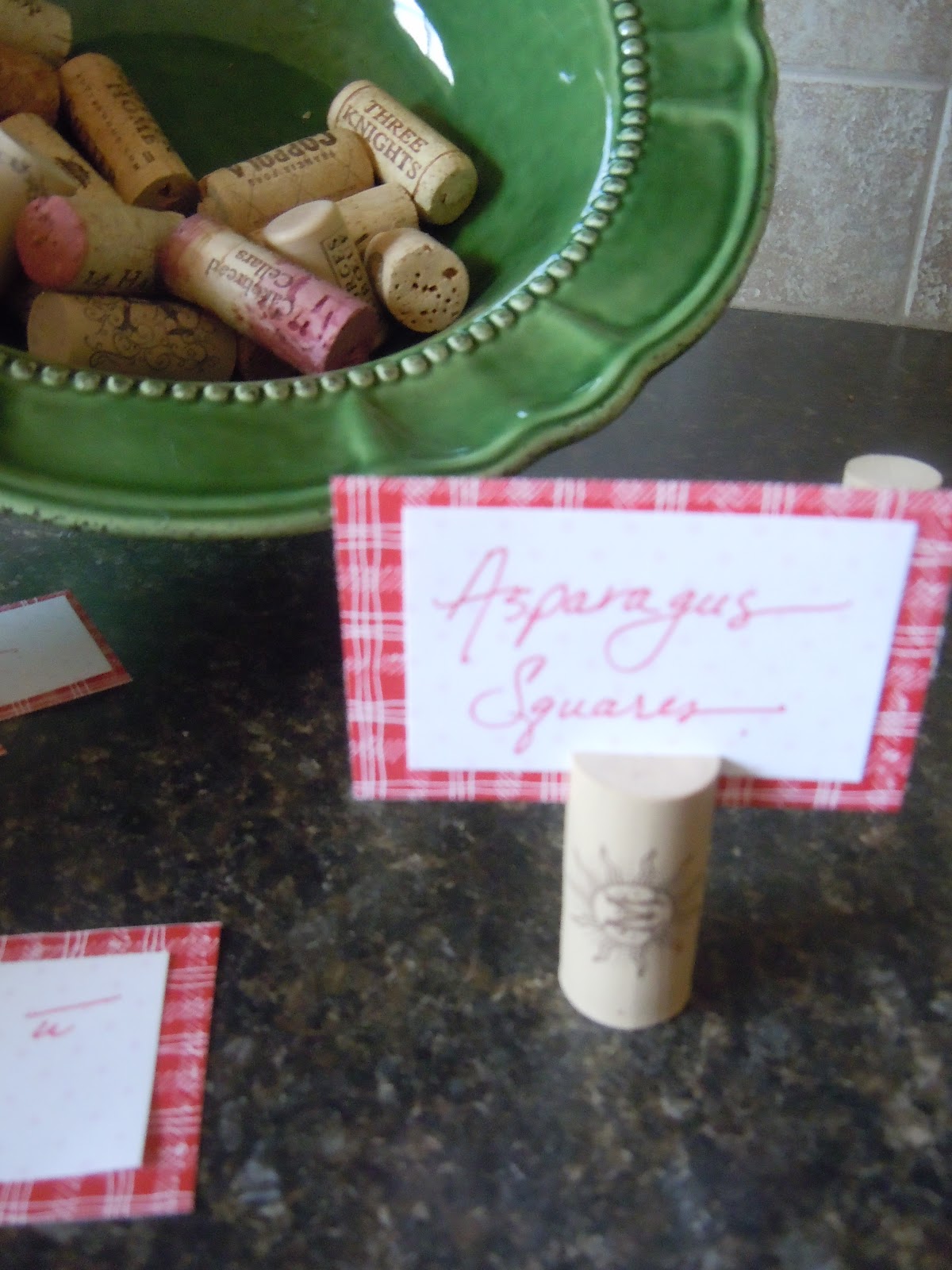 Caught my Fancy Reuse Wine Corks for Food Markers